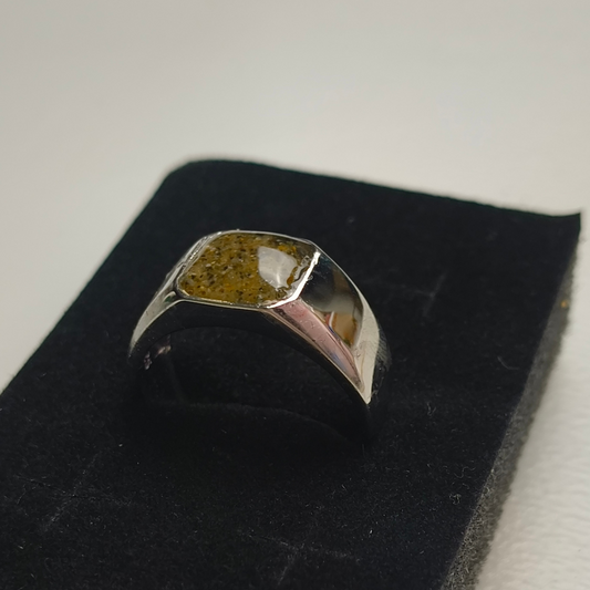 Mens Memorial Ring Sterling Silver